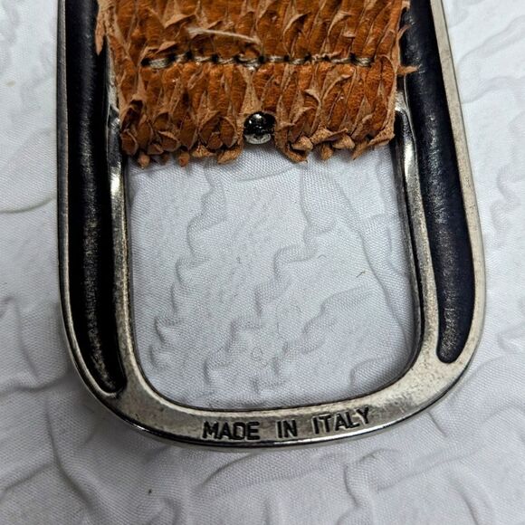 SANGIORGIO | Italian Textured Leather Belt sz XL - Picture 9 of 13